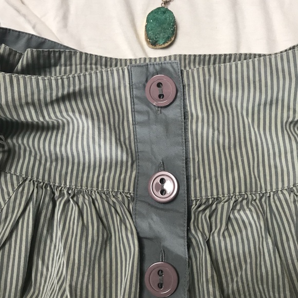 Lux for Anthropologie striped button down skirt - Picture 2 of 6